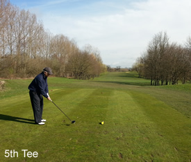5th Tee at Hersham Golf Club Surrey in March